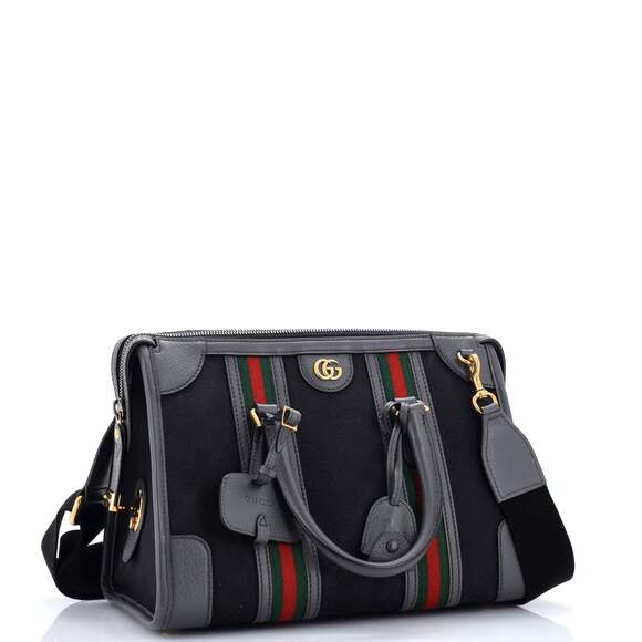 Gucci Bauletto Top Handle Bag Gg Canvas #237363G14B - Picture 2 of 7